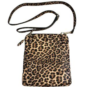 PurseN Litt Leopard Cheetah Print Crossbody Messenger Bag Interior Lights